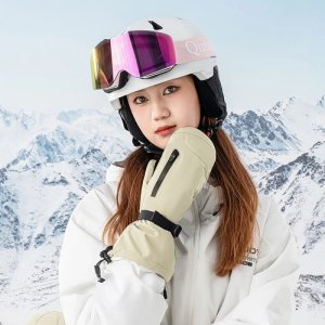 Dakine Rękawice narciarskie Qunature Full Length rozmiar M- jasnobrązowe 4