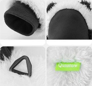 Kombi Rękawice narciarskie Qunature Panda dla dzieci i dorosłych rozmiar S - czarne/białe 3