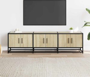 vidaXL Szafka pod telewizor, dąb sonoma, 150x35x41 cm 3