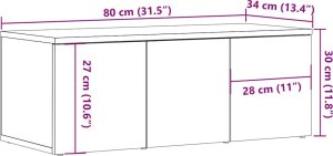 vidaXL Szafka pod TV, stare drewno, 80x34x30 cm 10