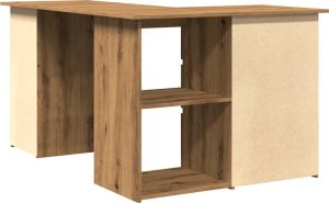 vidaXL Biurko narożne, dąb artisan, 145x100x76 cm 7