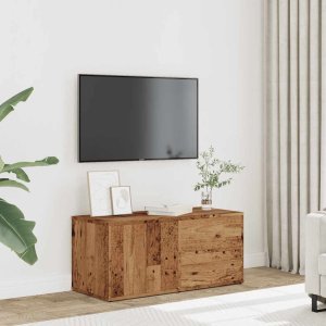 vidaXL Szafka TV, stare drewno, 80x34x35,5 cm 3
