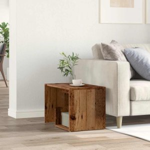 vidaXL Stolik, stare drewno, 59x36x38 cm, materiał drewnopochodny 3
