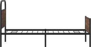 vidaXL Łóżko bez materaca, 90x200 cm, brązowy dąb 6
