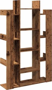 vidaXL Regał na książki, stare drewno, 86x25,5x140 cm 6
