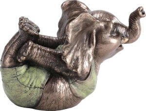 Veronese Wesoły słoń słonik na szczęście Joga Łuk Veronese WU78182A4 1
