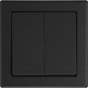 Timex Łącznik świecznikowy podwójny 7x7cm Wyłącznik podtynkowy Czarny matowy 1