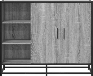 vidaXL Szafka, szary dąb sonoma, 92x35x76 cm, materiał drewnopochodny 4