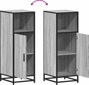 vidaXL Szafka łazienkowa Sonoma Szara 35x37,5x100 cm Drewno klejone 9