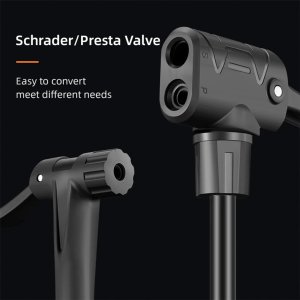 RockBros Pompka Rowerowa z Manometrem, 11 bar, podłogowa, czarna 2