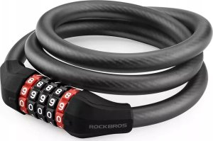 RockBros Zapięcie rowerowe zamek na szyfr 5 cyfr lina 1.8m - czarne (1024497) 10