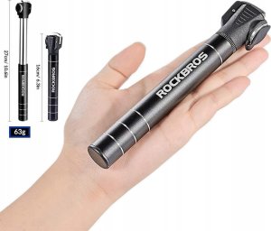 RockBros Mała Pompka Rowerowa, 7 bar, 17 cm, czarna 2