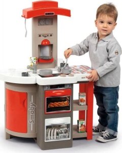 VimToys Kuchnia plastikowa dla dzieci elektroniczna z dźwiękiem składana czerwona + akcesoria 3