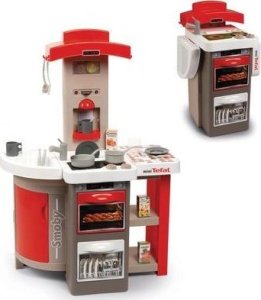 VimToys Kuchnia plastikowa dla dzieci elektroniczna z dźwiękiem składana czerwona + akcesoria 4