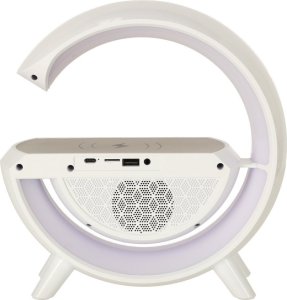 Radiobudzik KRISBERG Lampka LED RGB ładowarka indukcyjna radio budzik zegar 4