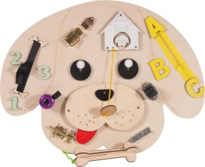 KIK Tablica manipulacyjna drewniana pies 49x37x6,5 2