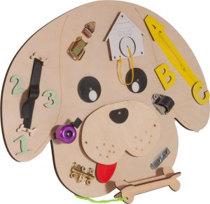 KIK Tablica manipulacyjna drewniana pies 49x37x6,5 4