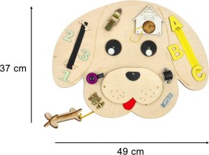 KIK Tablica manipulacyjna drewniana pies 49x37x6,5 5