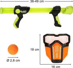 Woopie Pistolet na kulki piankowe x2 zestaw + maska ochronna x2 8