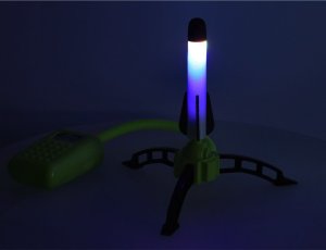 LeanToys Wyrzutnia rakiet piankowych Power launcher rocket LED x3 8