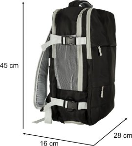 Plecak Bange Plecak podróżny do samolotu wodoodporny kabel USB 45x16x28cm czarny 7