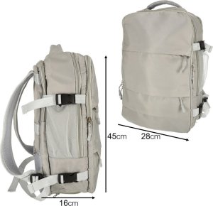 Plecak Bange Plecak podróżny do samolotu wodoodporny kabel USB 45x16x28cm szary 12