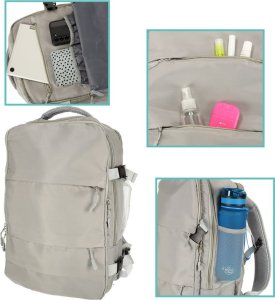 Plecak Bange Plecak podróżny do samolotu wodoodporny kabel USB 45x16x28cm szary 6