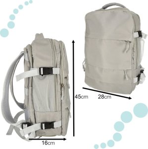 Plecak Bange Plecak podróżny do samolotu wodoodporny kabel USB 45x16x28cm szary 7