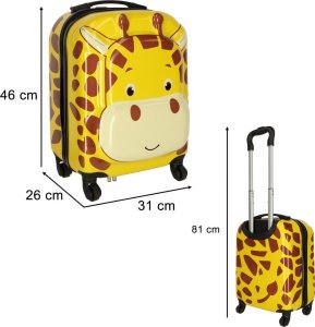 Costway Walizka podróżna dla dzieci bagaż podręczny na kółkach żyrafa 7