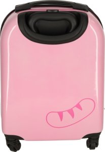 Costway Walizka podróżna dla dzieci bagaż podręczny na kółkach kot różowa 3