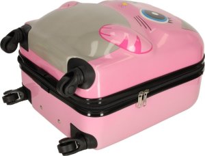 Costway Walizka podróżna dla dzieci bagaż podręczny na kółkach kot różowa 5