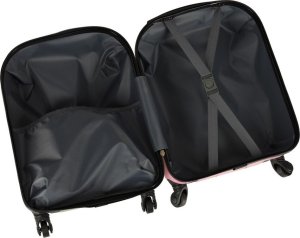 Costway Walizka podróżna dla dzieci bagaż podręczny na kółkach kot różowa 9