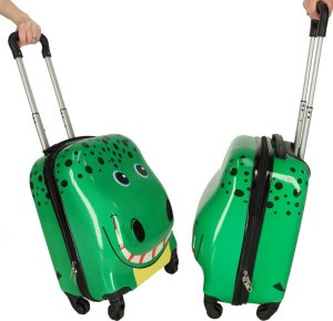 Costway Walizka podróżna dla dzieci bagaż podręczny na kółkach krokodyl 11