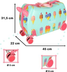 Wings Walizka podróżna dziecięca na kółkach lody 3