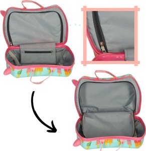 Wings Walizka podróżna dziecięca na kółkach lody 5