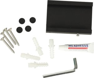 Suszarka na pranie Aptel Suszarka na pranie wieszak ścienny składany czarny 84cm 4