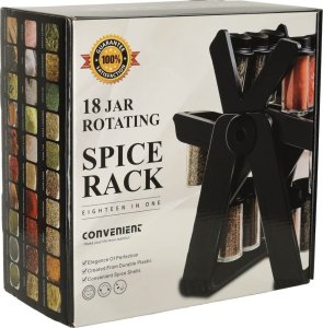 Excellent Houseware Organizer na przyprawy pojemnik przyprawnik stojak obrotowy 12