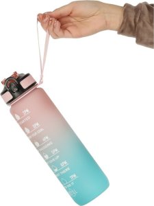 4kom.pl Butelka na wodę bidon 1l różowo-niebieska 8