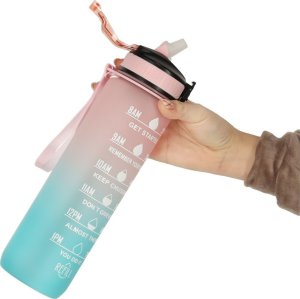 4kom.pl Butelka na wodę bidon 1l różowo-niebieska 9