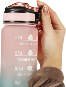 4kom.pl Butelka na wodę bidon 1l różowo-niebieska 10