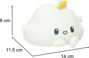 naSciane Lampka nocna dla dzieci silikonowa na baterie biała RGB chmurka 7