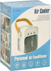 Klimatyzator klimator przenośny wentylator biurkowy nawilżacz USB biały 2