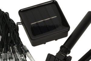 Dekoracja świąteczna Lampki solarne ogrodowe sople 6,5m 30LED ciepły biały 5