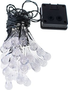 Dekoracja świąteczna Lampki solarne ogrodowe sople 6,5m 30LED ciepły biały 9