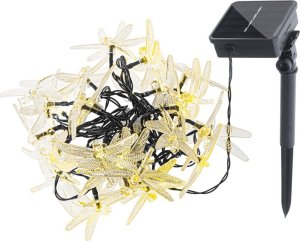 Dekoracja świąteczna Lampki ogrodowe solarne ważki 6,5m 30LED ciepły biały 4