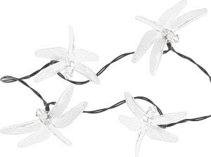 Dekoracja świąteczna Lampki ogrodowe solarne ważki 6,5m 30LED ciepły biały 6