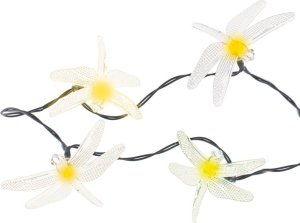 Dekoracja świąteczna Lampki ogrodowe solarne ważki 6,5m 30LED ciepły biały 7