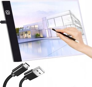 Xrec Deska kreślarska tablica kalka do rysowania podświetlana LED A4 2