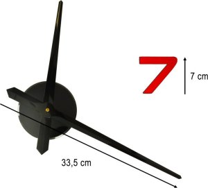 Perfect Zegar ścienny naklejany 12 cyfr 80-90 cm czarne wskazówki kolorowy 2