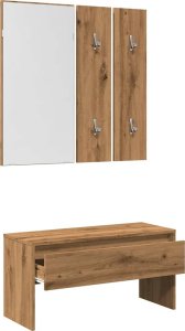 vidaXL Zestaw mebli do przedpokoju dąb artisan 4
